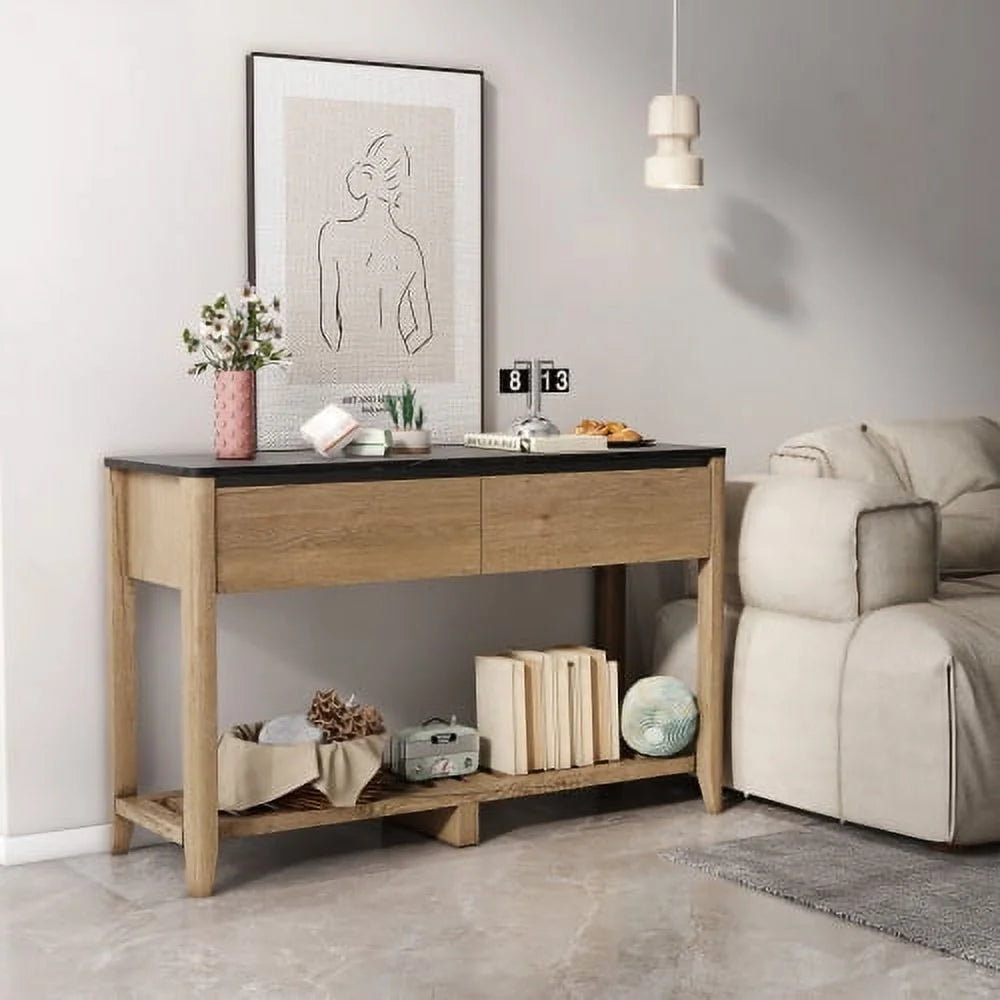 47 Inch Double Drawers Console Table I88643