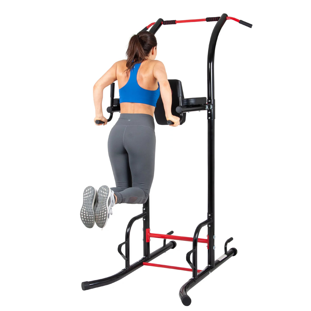 5-Station Power Tower with Pull Up, Push up, Dip Bars I842