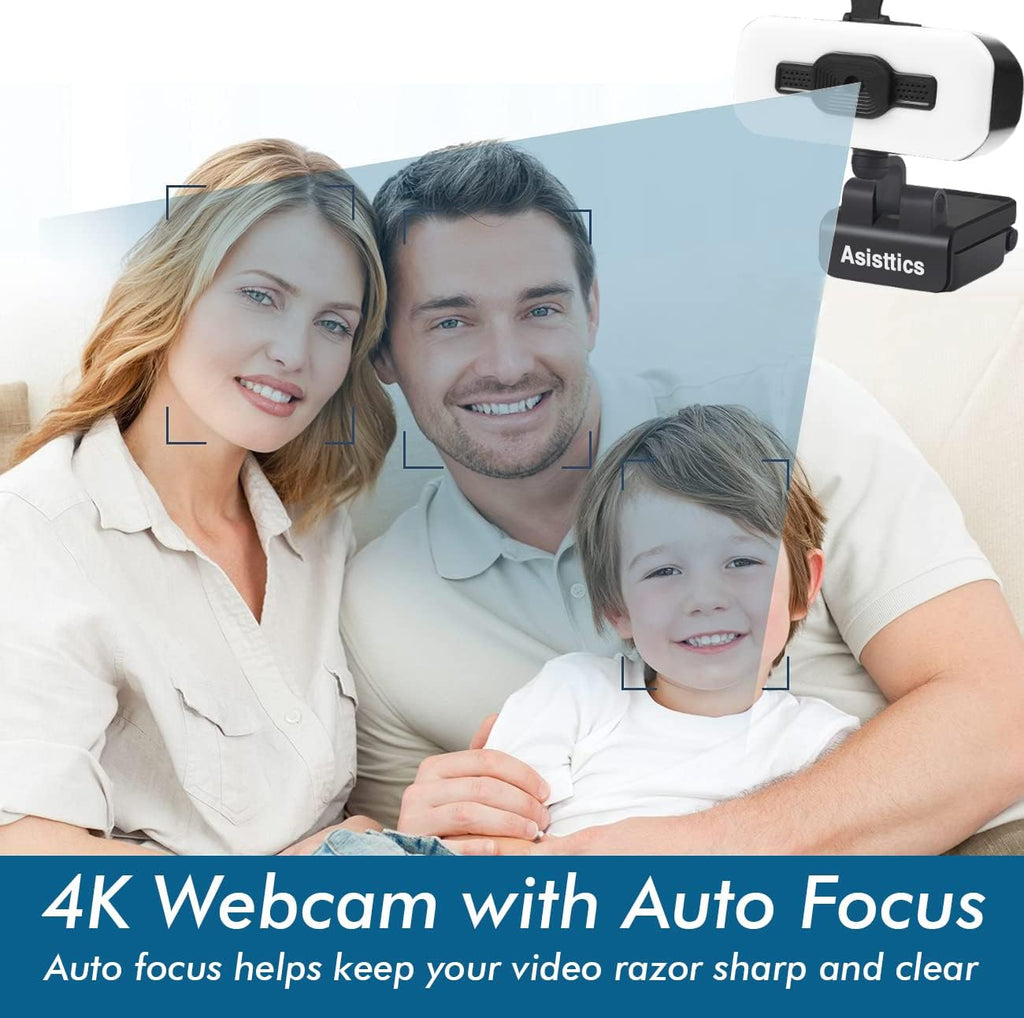 4K Webcam with Microphone and Ring Light T226833