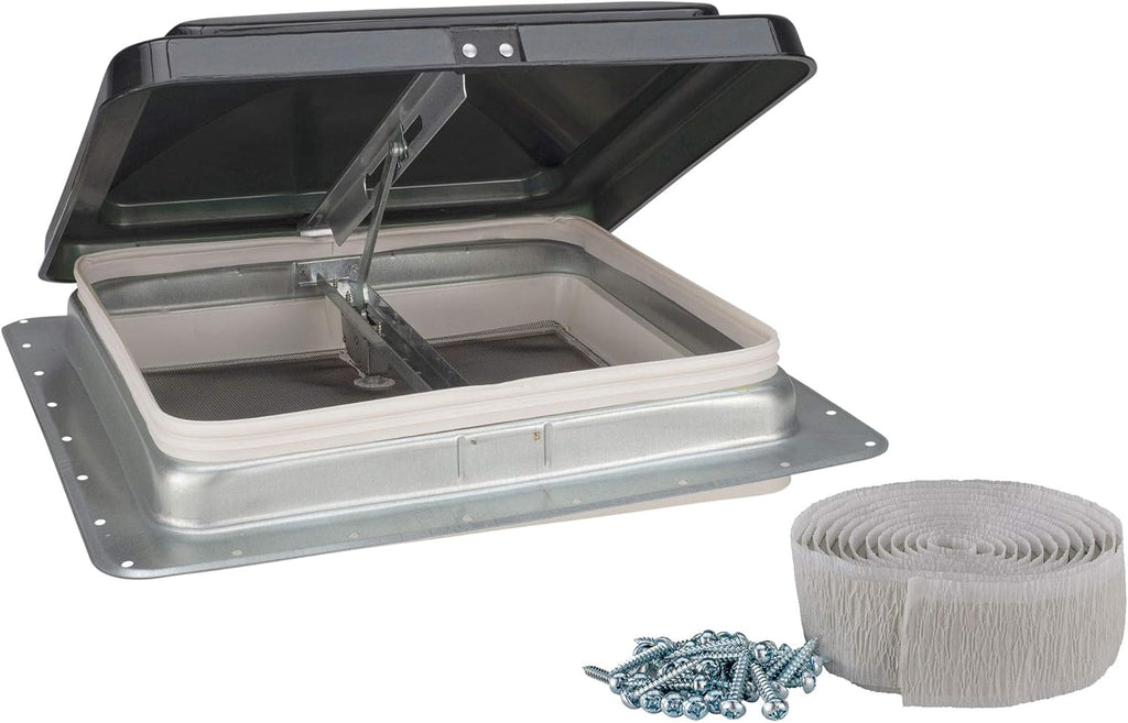 14 RV Camper Trailer Universal Smoke Color Cargo Roof Vent V88492
