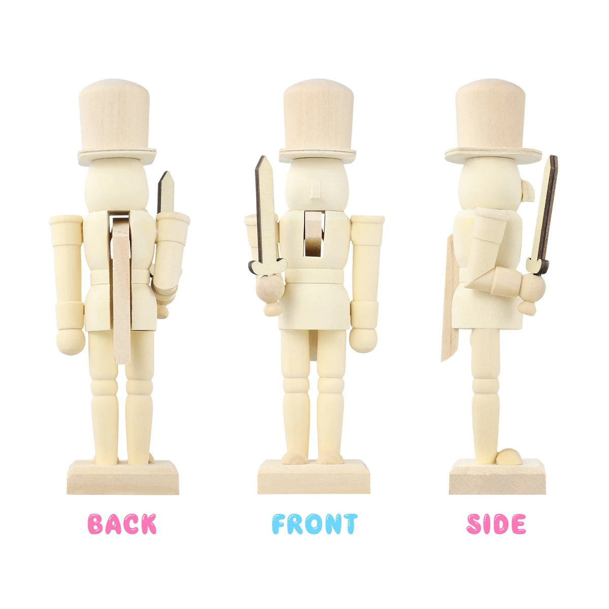 Unpainted Wooden Nutcracker Soldier G656