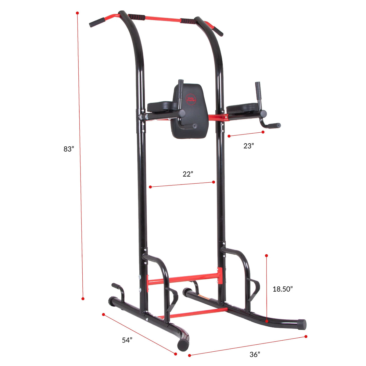5-Station Power Tower with Pull Up, Push up, Dip Bars I842