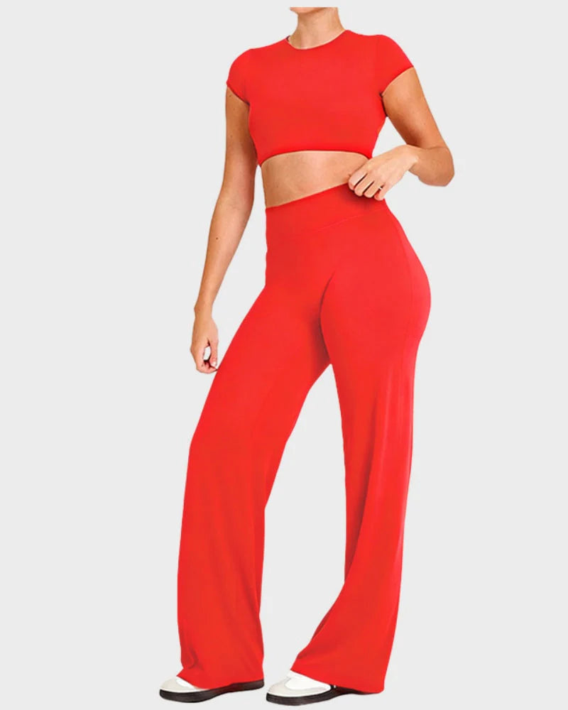 High-Waisted Wide-Leg Yoga Pants K517434