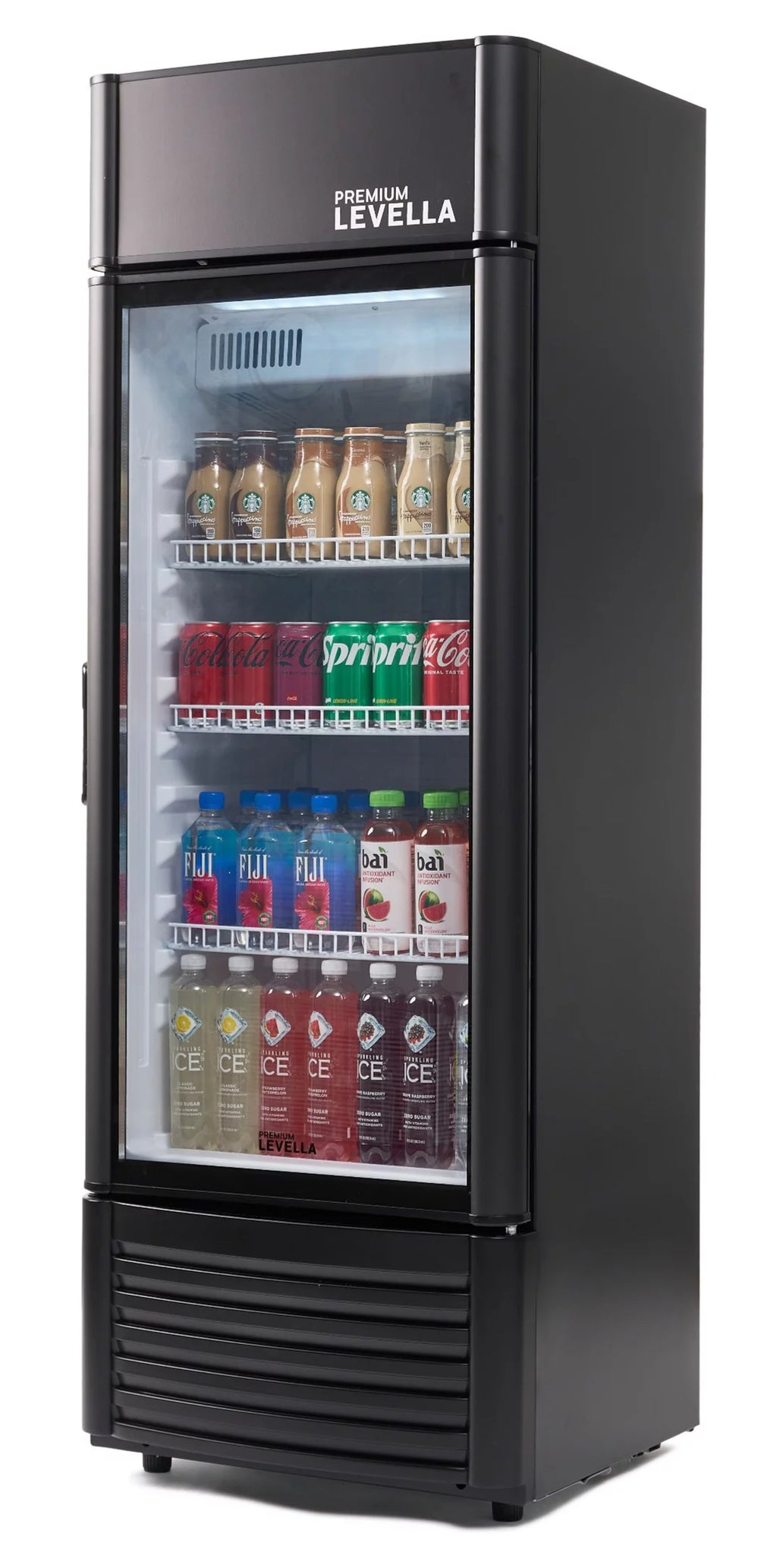 Commercial Display Refrigerator Single Glass Door 9.0 cu ft Black E118