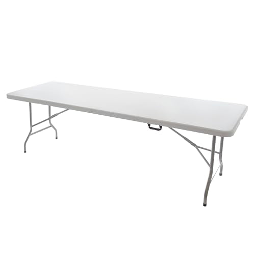 6FT Folding Picnic Table with Tablecloth, White X171