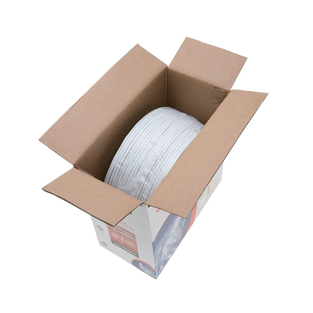 Bulk 22/4 Shielded Alarm Control Cable Solid Conductor 500ft Fire/Security Wire Pack of 2 T732