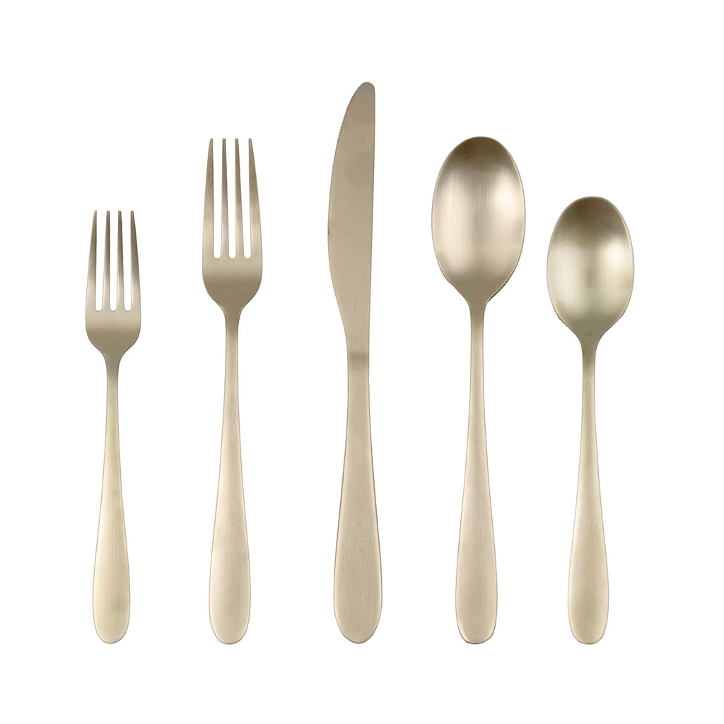 Champagne Satin 20-Piece Flatware Set A307