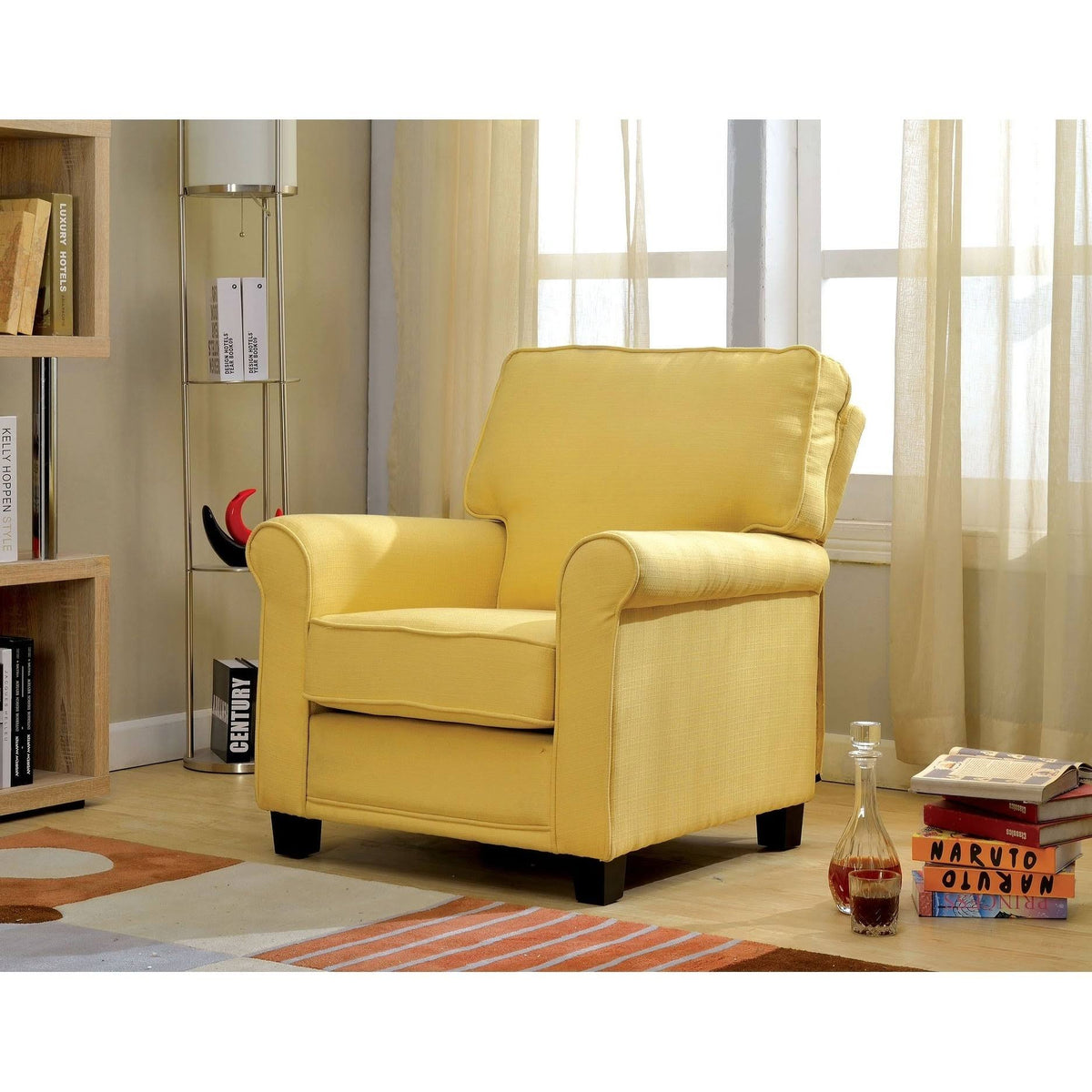 Green Flax Fabric Chair U131