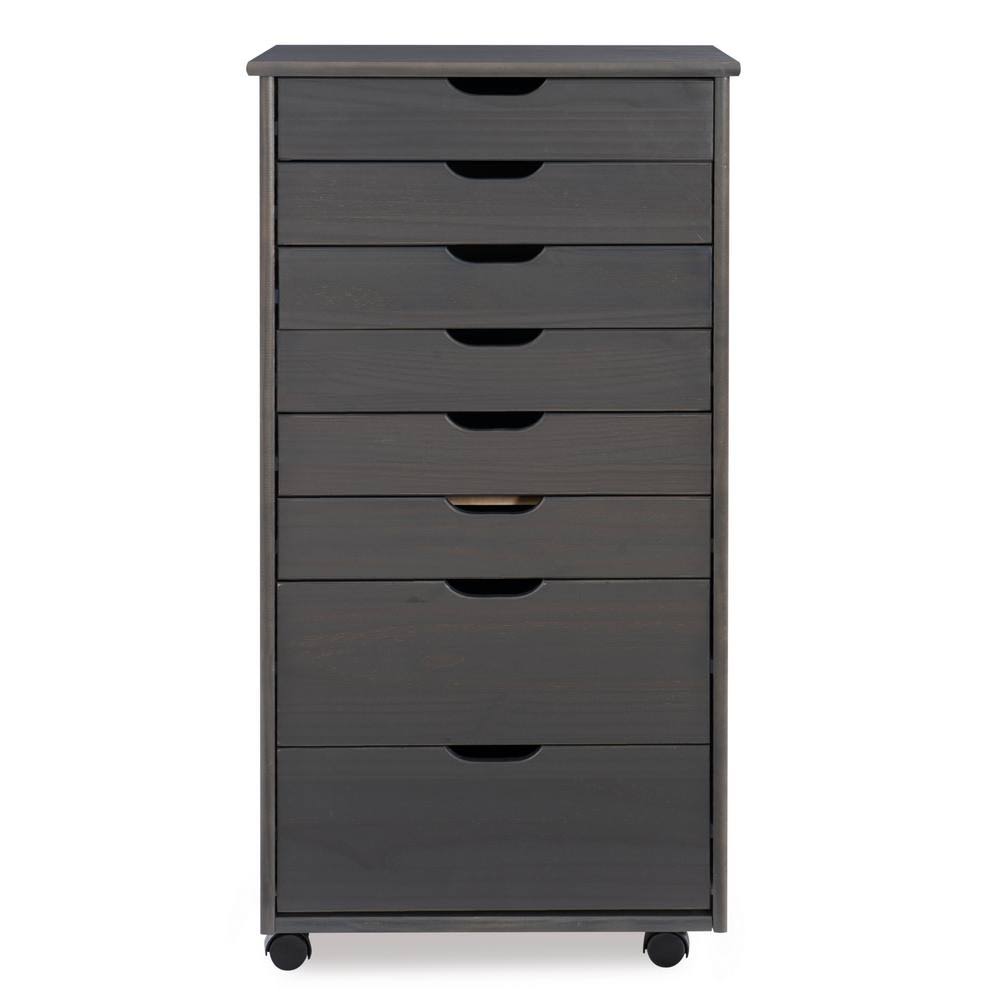 Grey Eight Drawer Rolling Storage Cart G1775