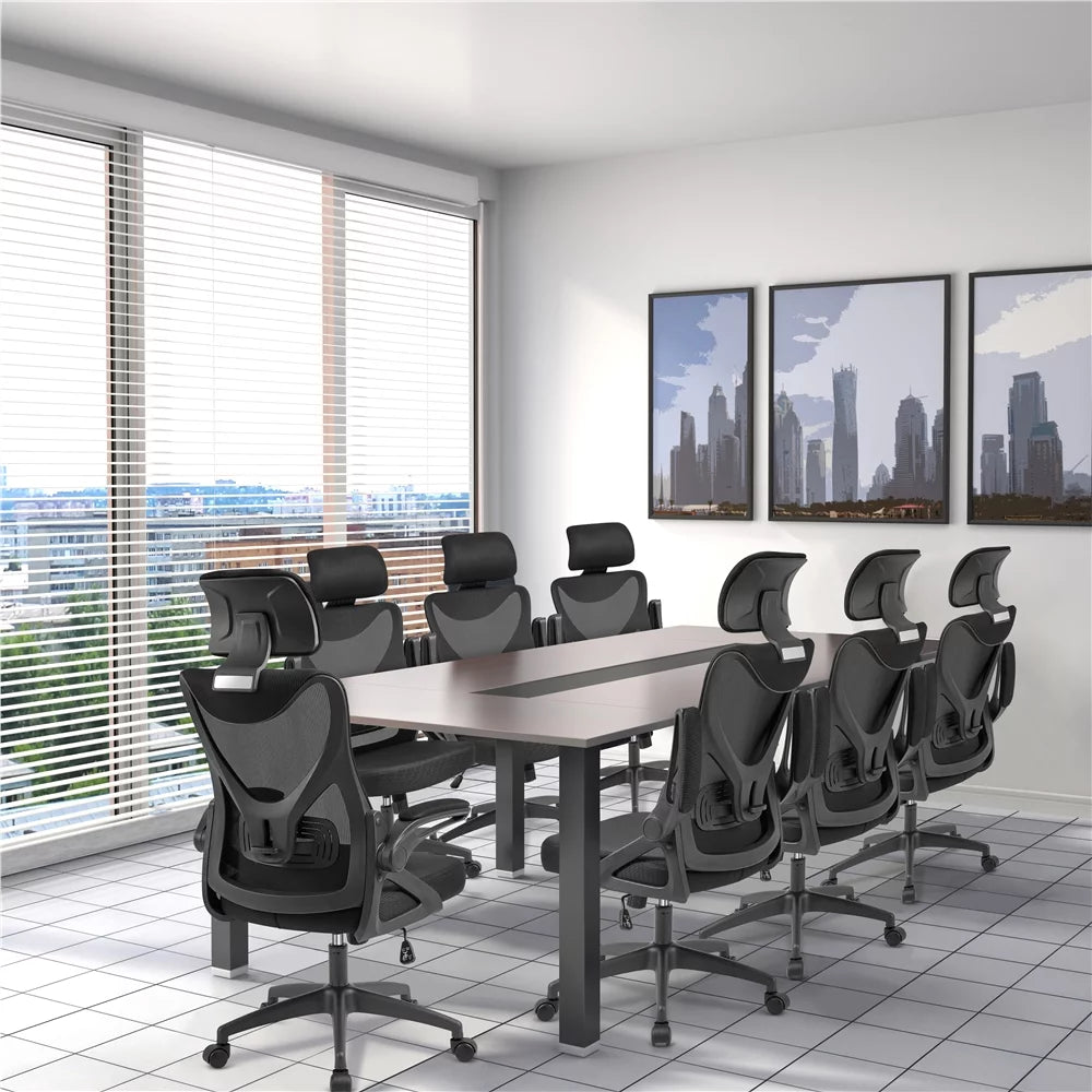 Set of 2 Black High Back Office Chair C9027