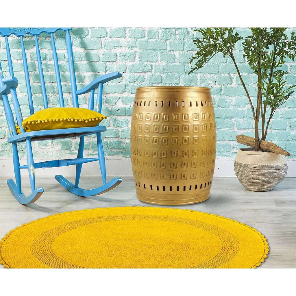 Green Hand Crafted Metal Stool/Table H147051