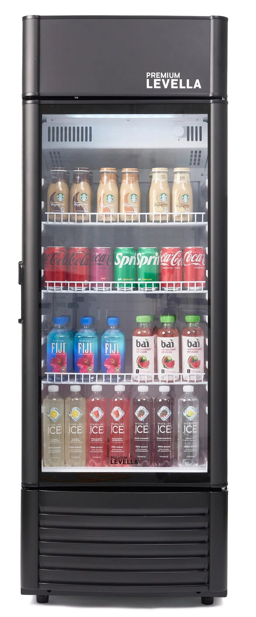 Commercial Display Refrigerator Single Glass Door 9.0 cu ft Black E118
