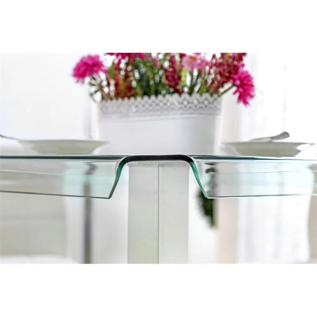 Glass Top Counter Height Dining Table Q90758