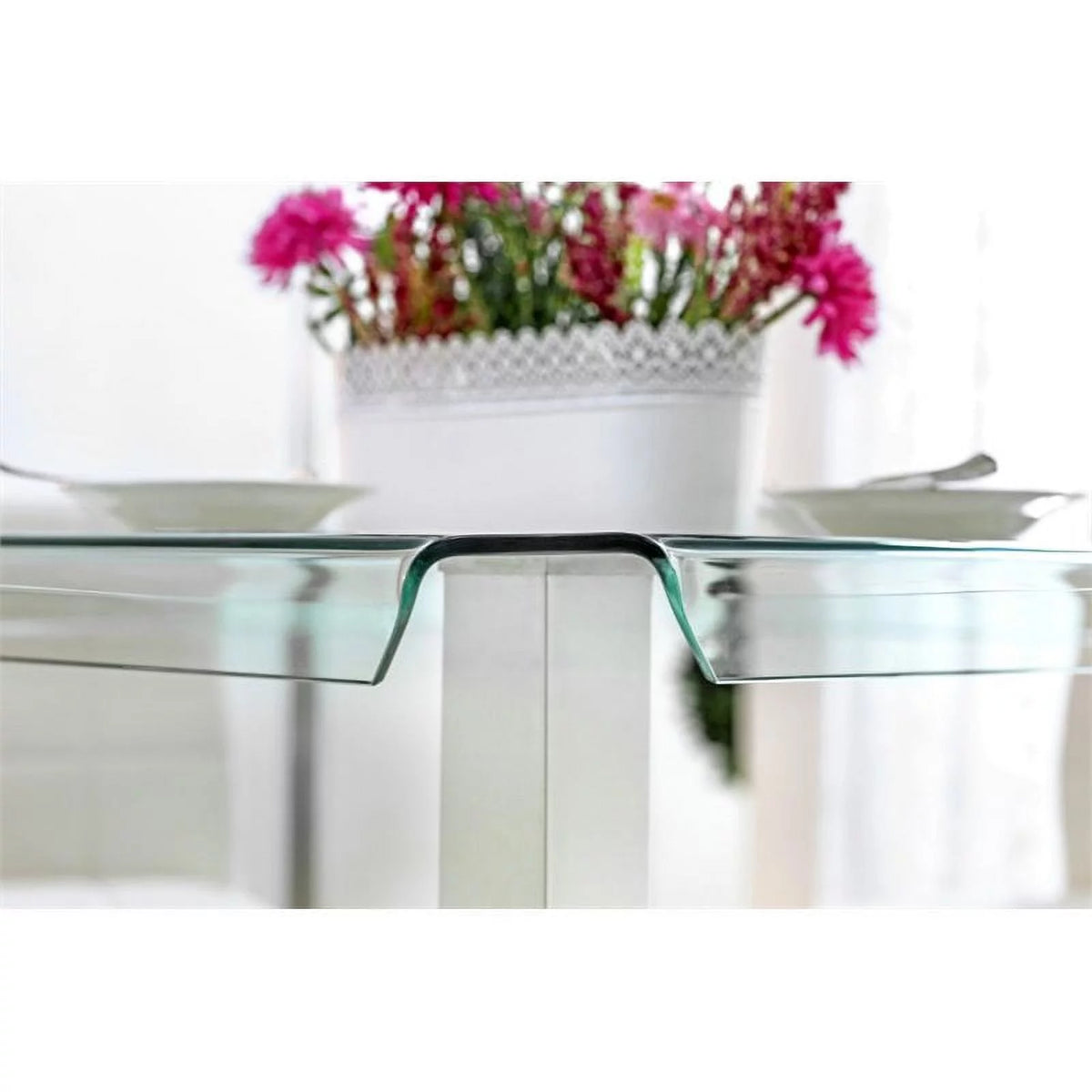 Glass Top Counter Height Dining Table Q90758
