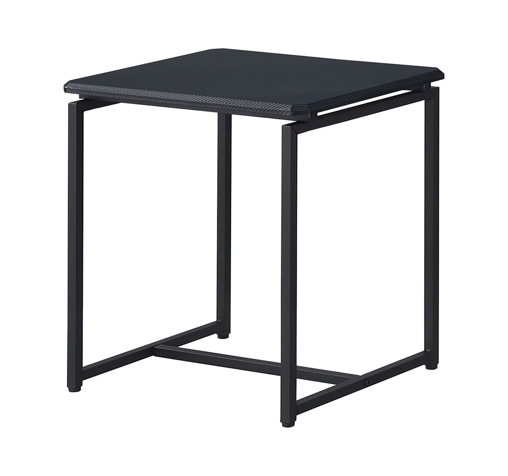 Black Carbon Fiber Coffee Table and End Table Set E365792