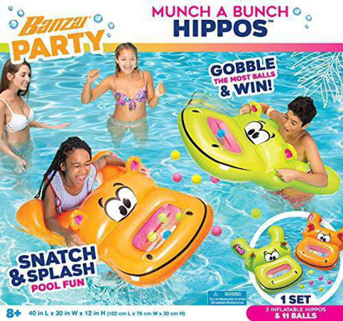 Hippos Pool Toy & Floatie Game E647