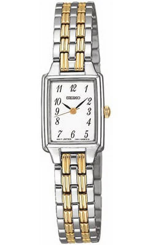 Women's Stainless Steel & Gold-Tone Watch with White Dial G6160