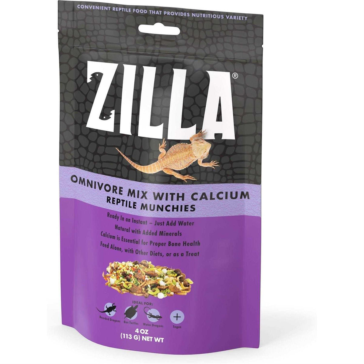 Reptile Munchies Omnivore Mix with Calcium E3098