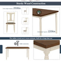 6-Piece Wooden Dining Set with 4 Upholstered Chairs & Bench Y411307