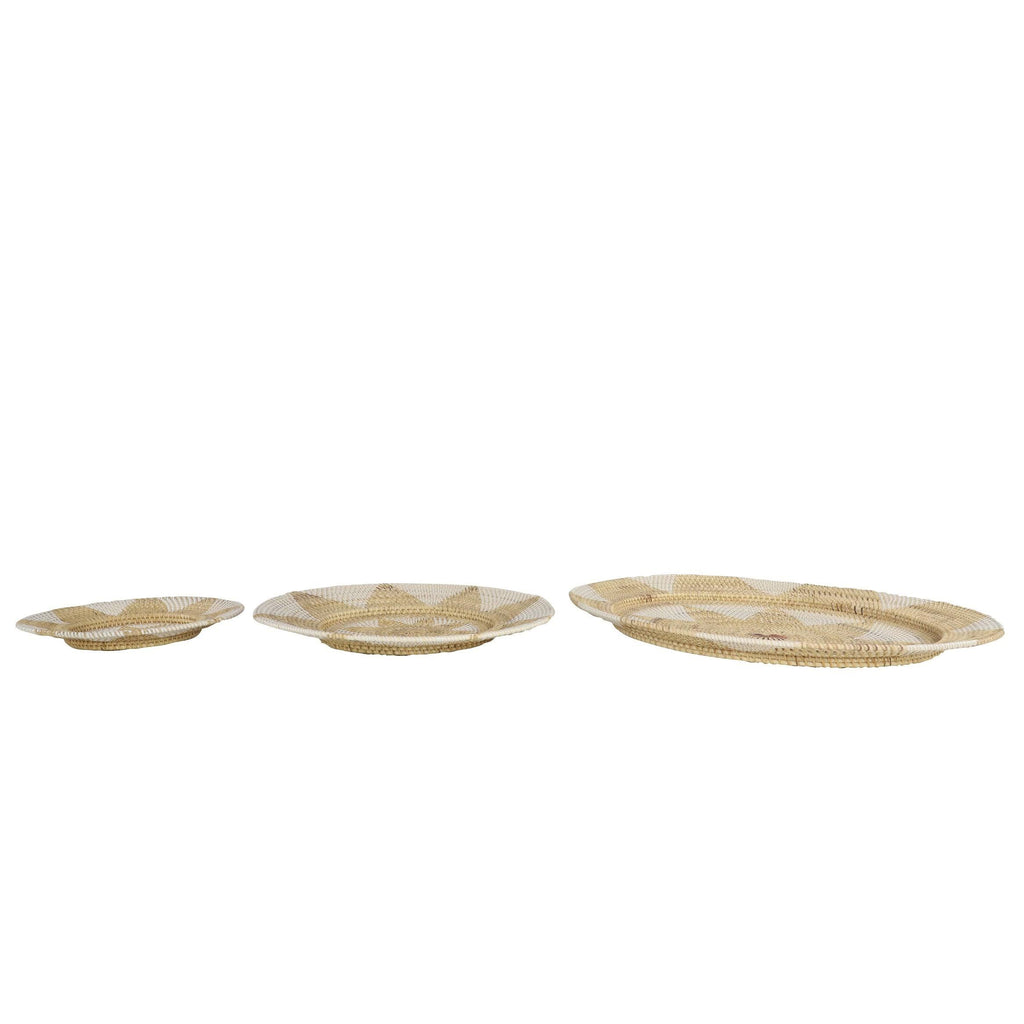 Set of 3 Wicker Wall Decor Trays X2712