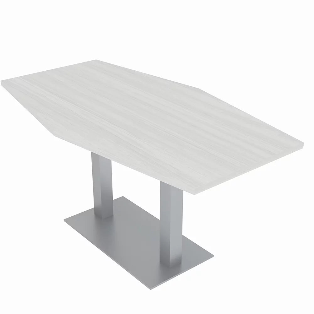 6 Person Hexagon Conference Table Metal Base T225383