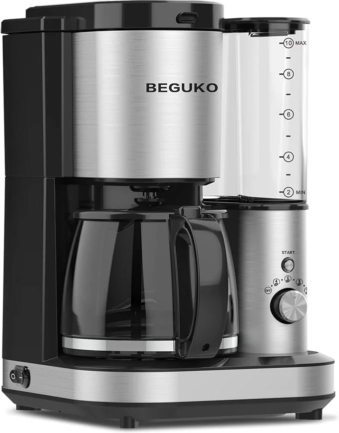 Pre-Owned 10 Cups Coffee Maker Grinder Removable Reservoir Silver M747
