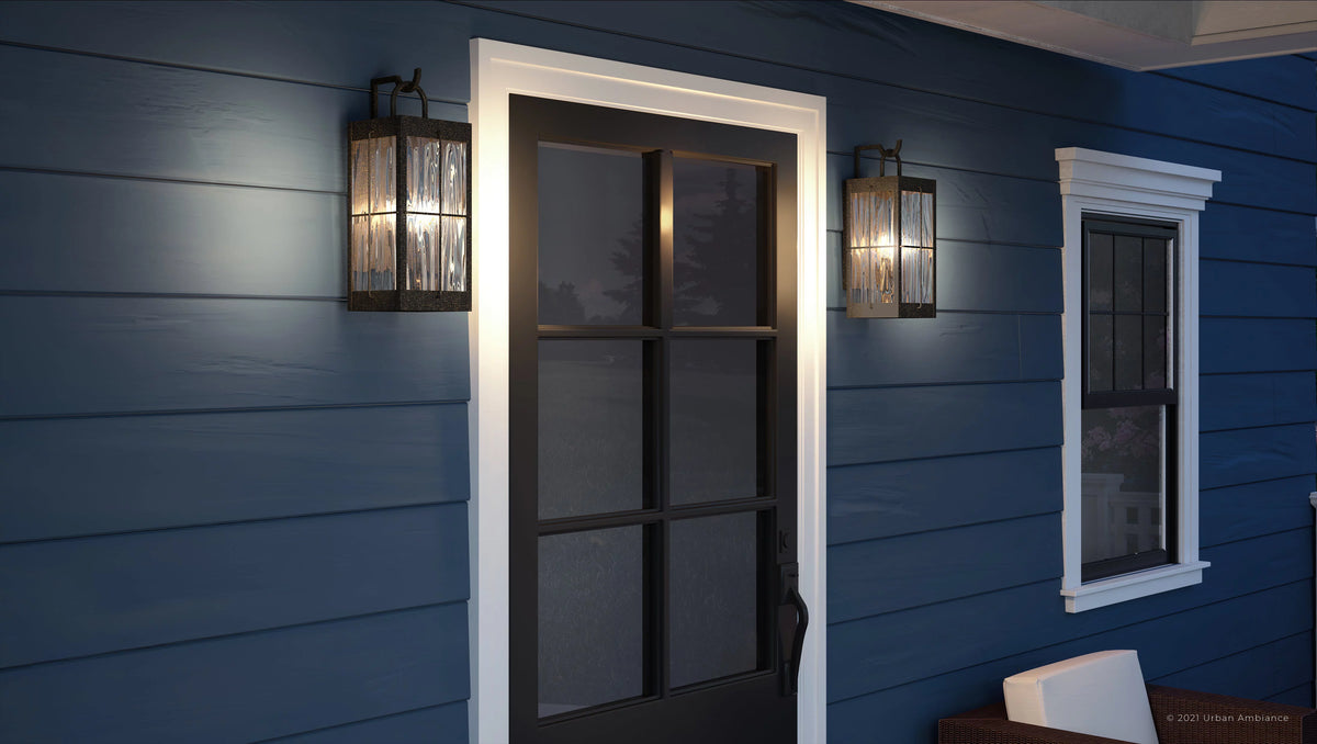 19.00''H x 8.25''W Urban Bronze Outdoor Wall Sconce L39191