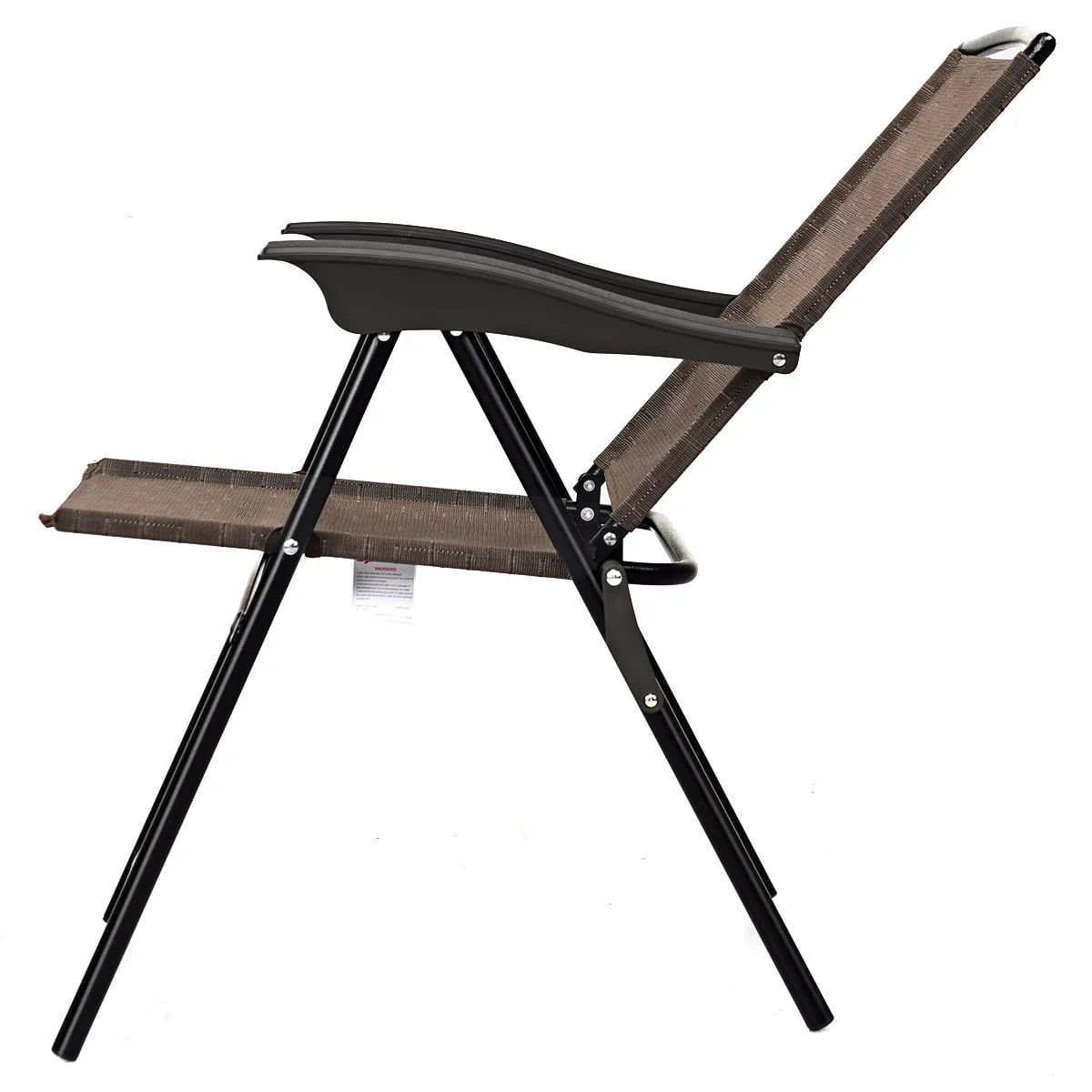 Set of 4 Folding Sling Chairs Steel Armrest L634