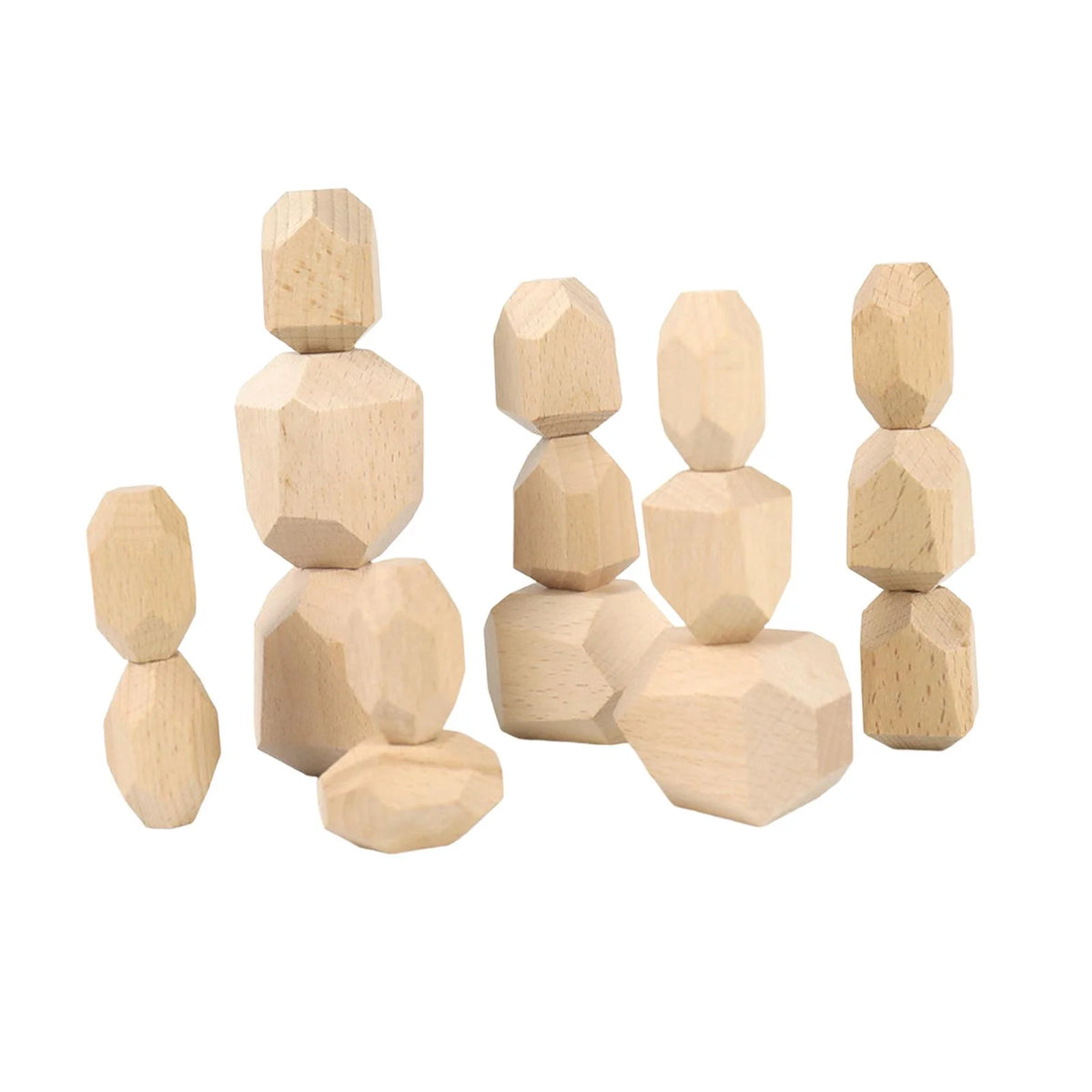 Wooden Stacking Stones Building Blocks X3945