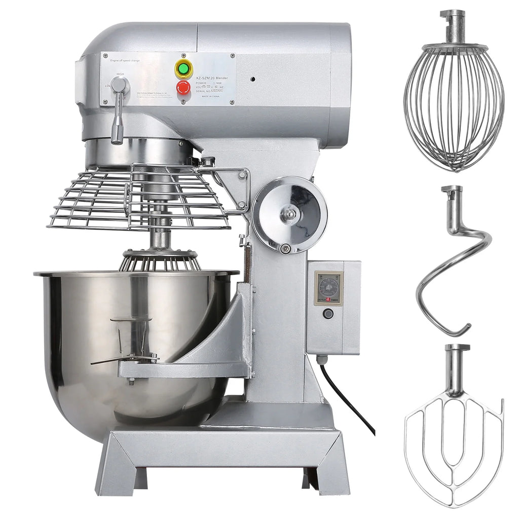 Commercial Food Mixer 20Qt 750W 3 Speeds Stainless Steel Bowl S55415