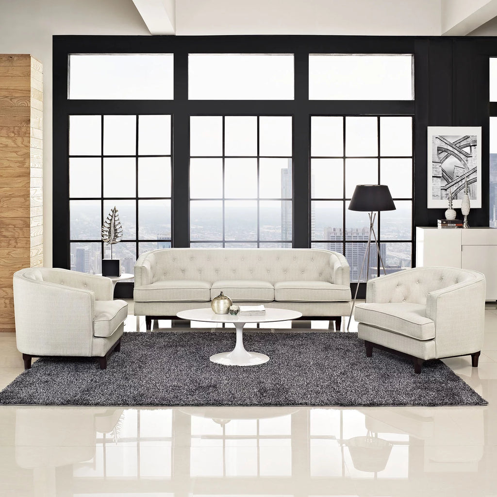 Beige Fabric Sofa Set of Three Z80120