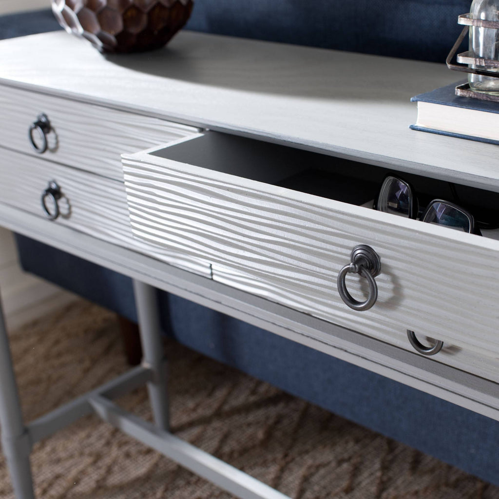 4 Drawer Console Table Distressed Grey Z963295