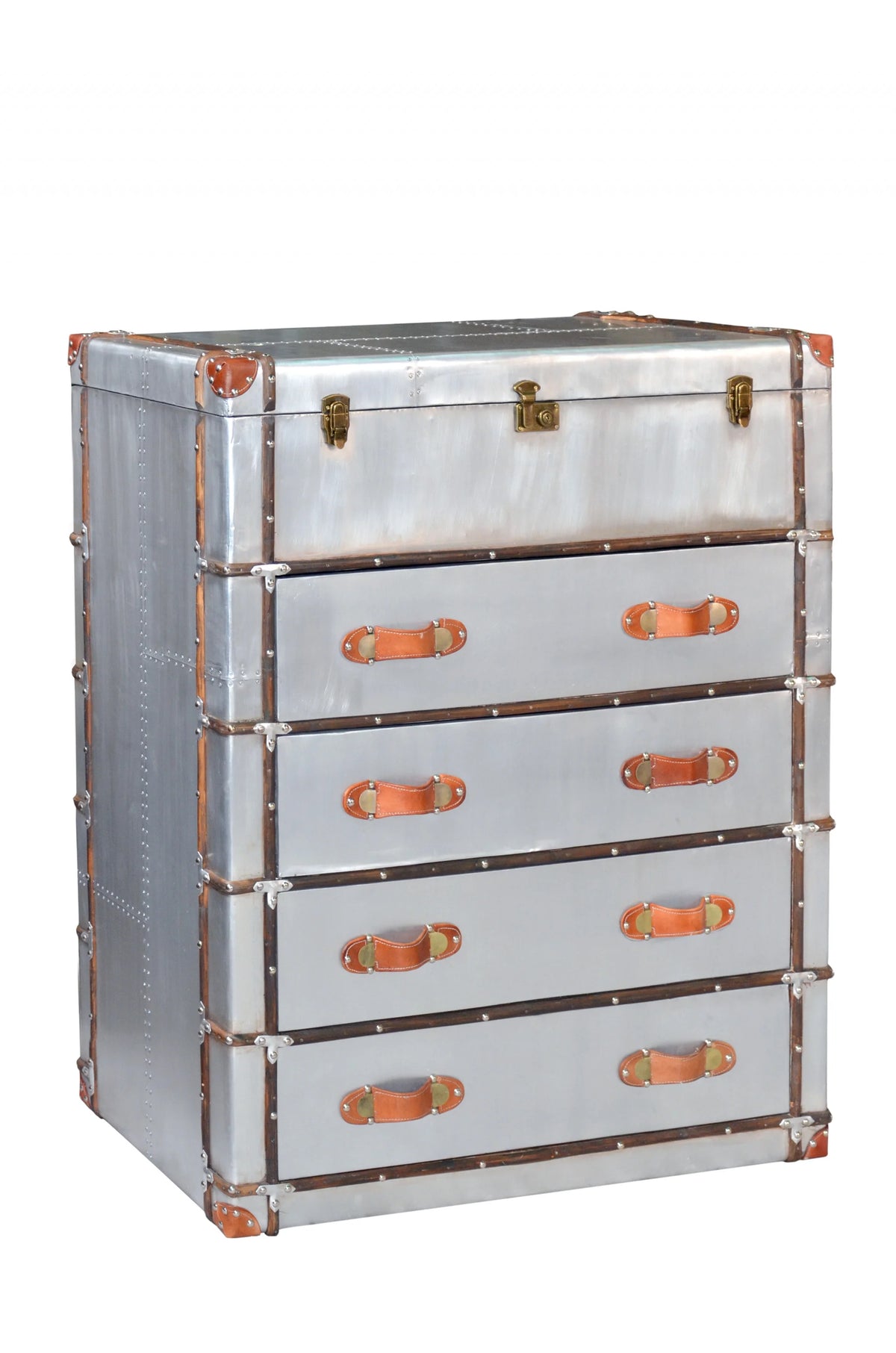 42 in. Aluminum Four Drawer Dresser G14941