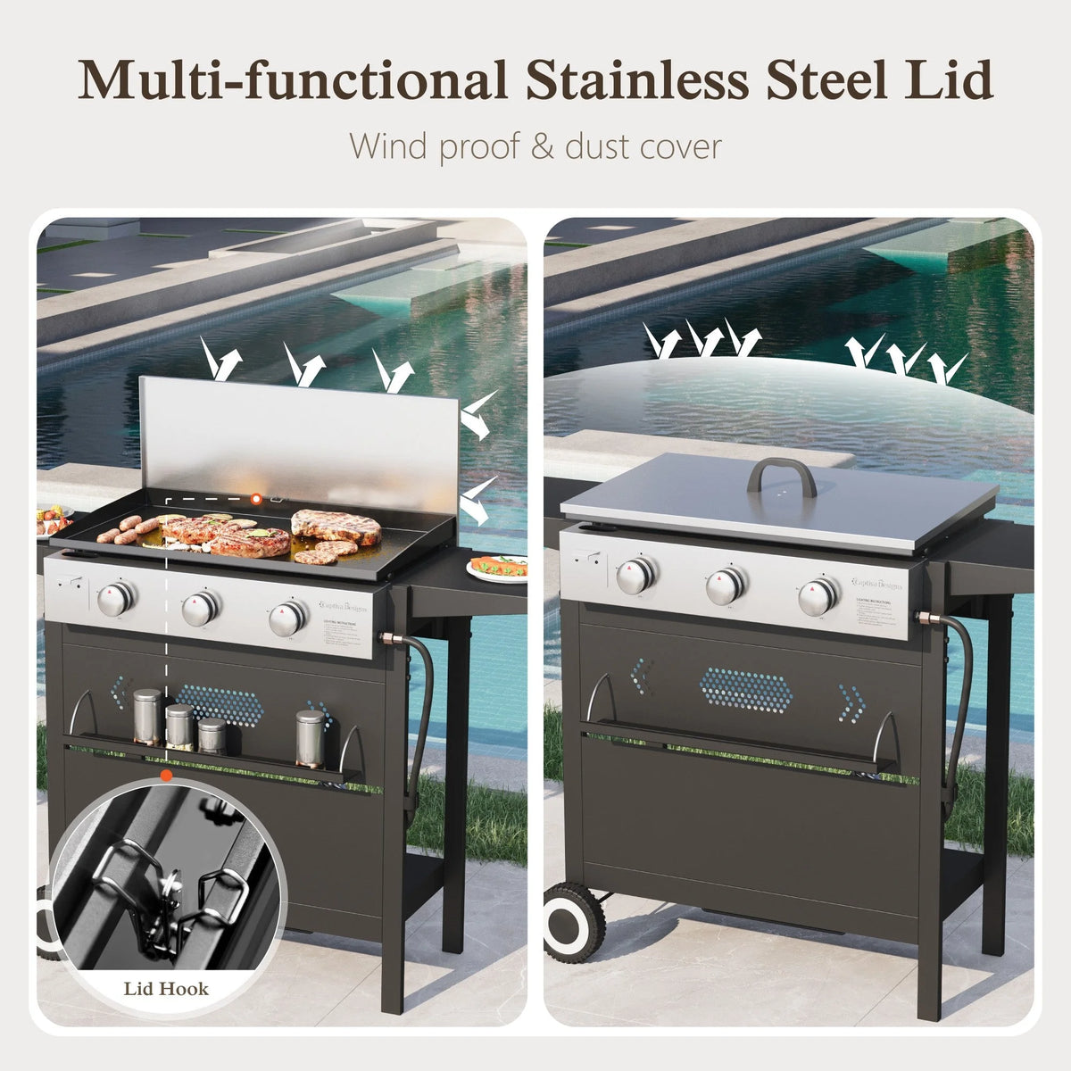 3-Burner Propane Gas Griddle I974