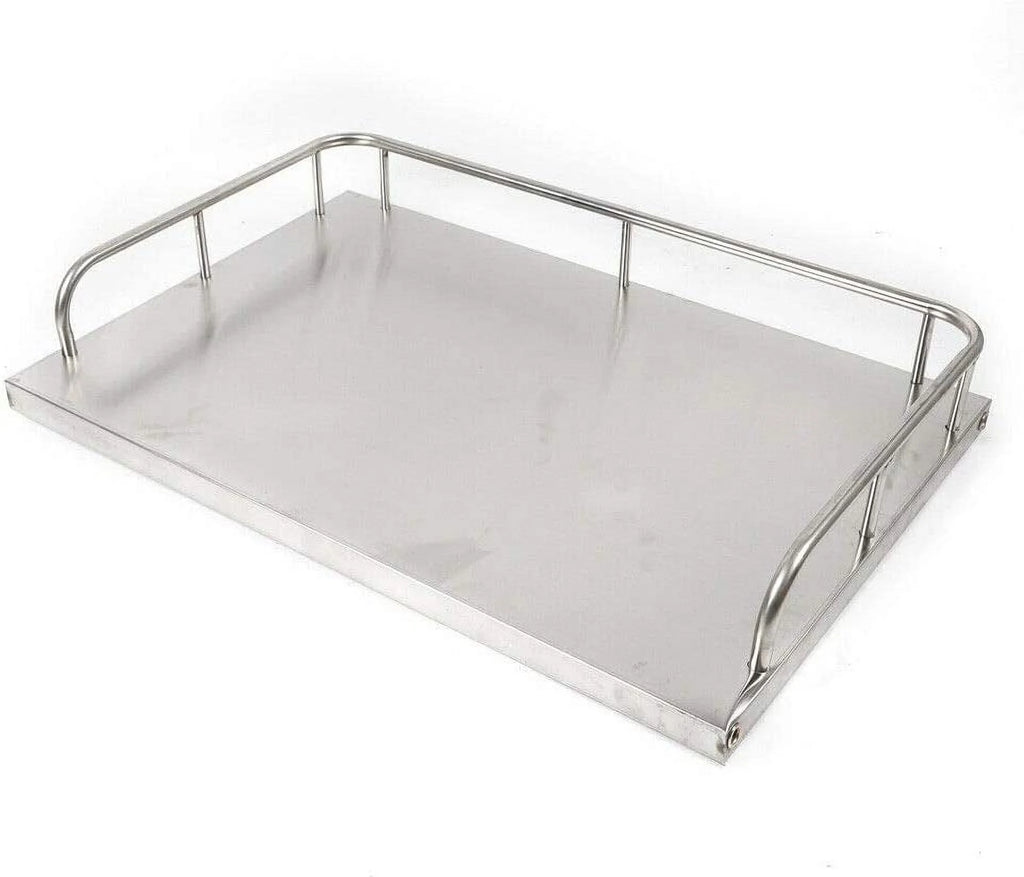 2 Layers Stainless Steel Utility Cart with Locking Wheels D936712