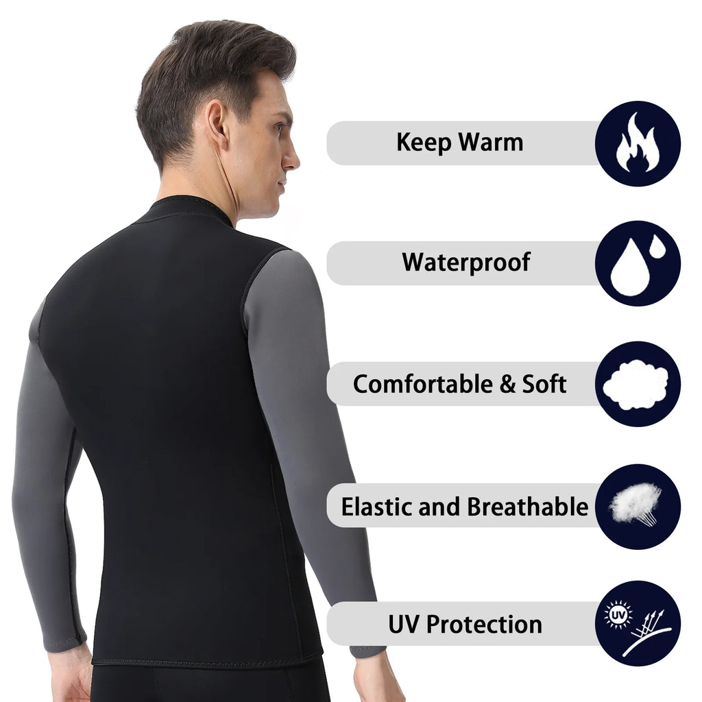 2mm Neoprene Long Sleeve Wetsuit Jacket Y250463