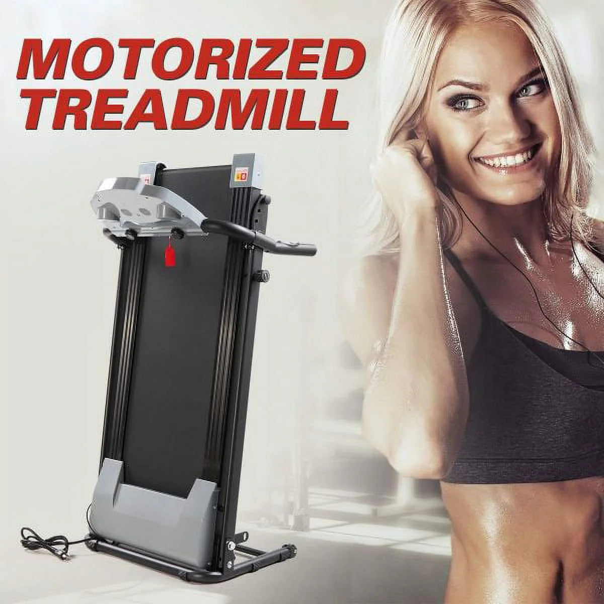 Foldable Electric Treadmill with LCD Monitor C10116