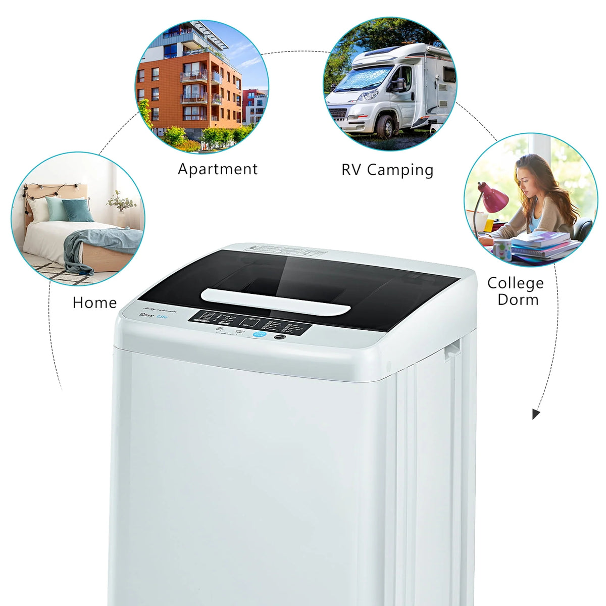 Portable Full-Automatic Washing Machine 8.8lbs R7311
