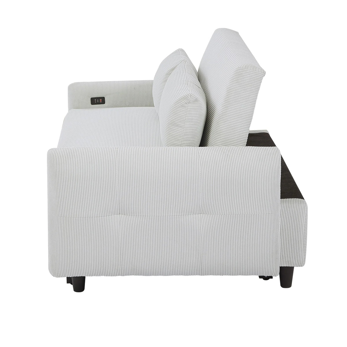 2-Seater Pull-Out Sofa Bed with Adjustable Backrest and USB Port N60653