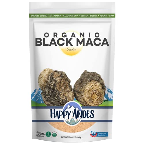 Organic Black Raw Maca Root Powder Non-GMO USDA Gluten Free 16 oz G2672