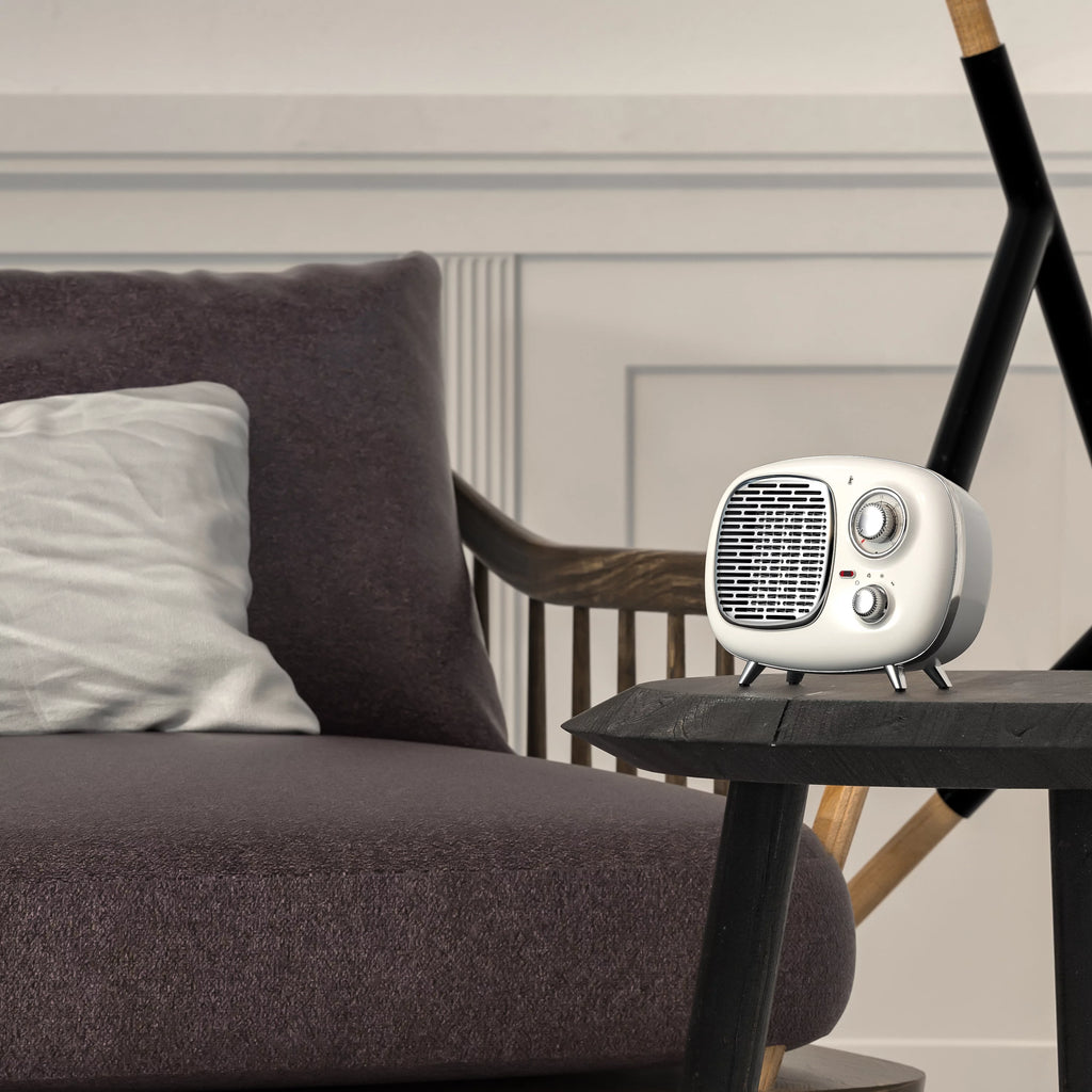 White Retro Heater 1500W Y8092