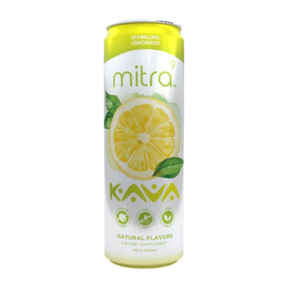 Plant Based Sparkling Drink With Kava Root Extract Lemonade Pack of 4 H6985