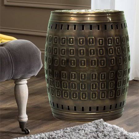 Green Hand Crafted Metal Stool/Table H147051
