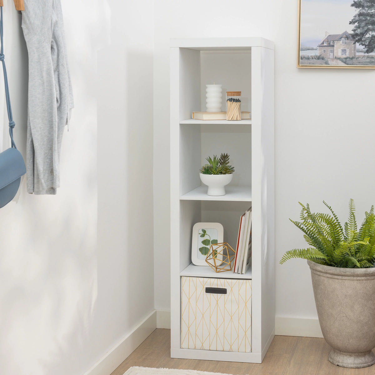 4-Cube Vertical Storage Organizer White T152303