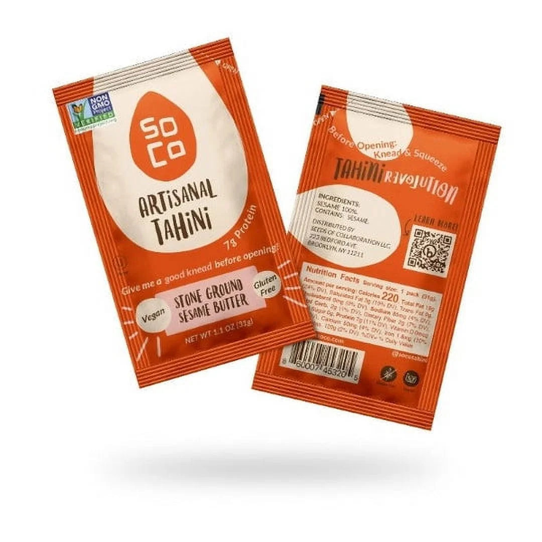 Artisanal Tahini Jars and Squeeze Packs Gluten-Free Sugar-Free P2046