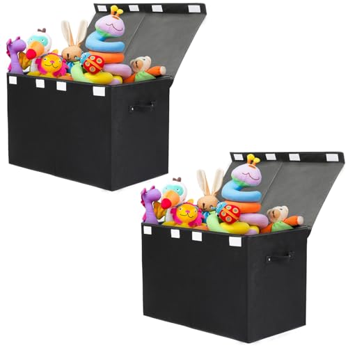 Large Flip-Top Lid Collapsible Toy Box Storage Y631
