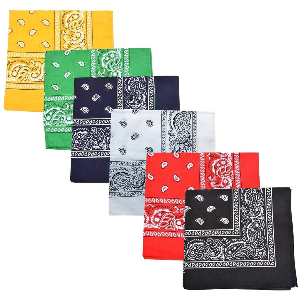 84 Pack Polyester Paisley Bandanas F15852