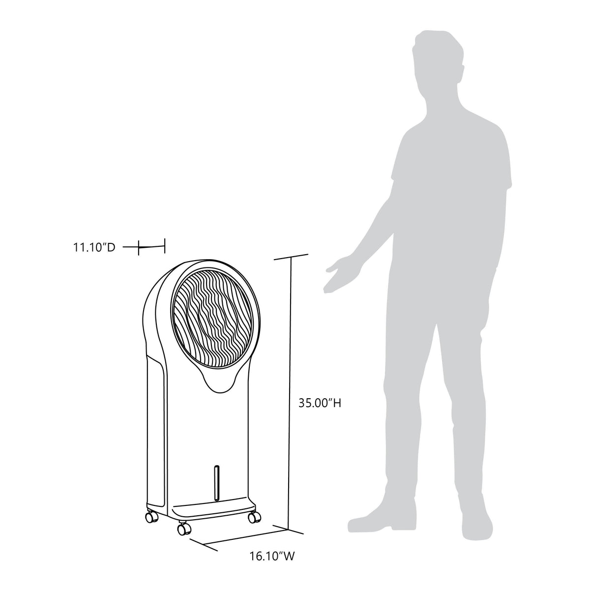 White Evaporative Air Cooler Portable Fan X302