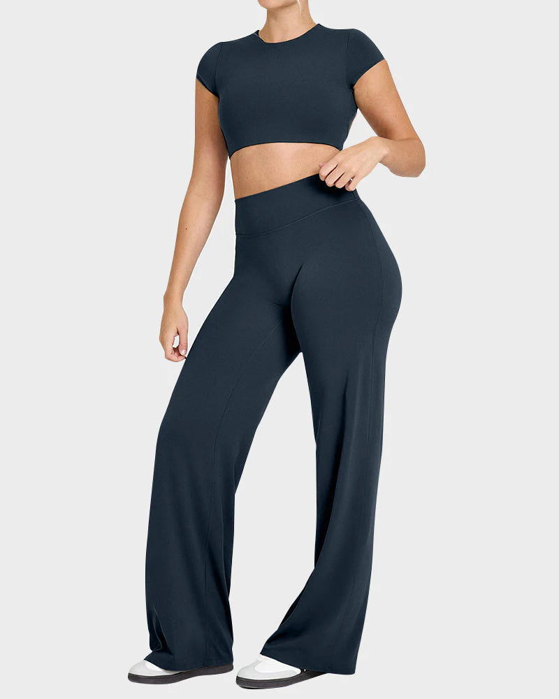 High-Waisted Wide-Leg Yoga Pants K517434