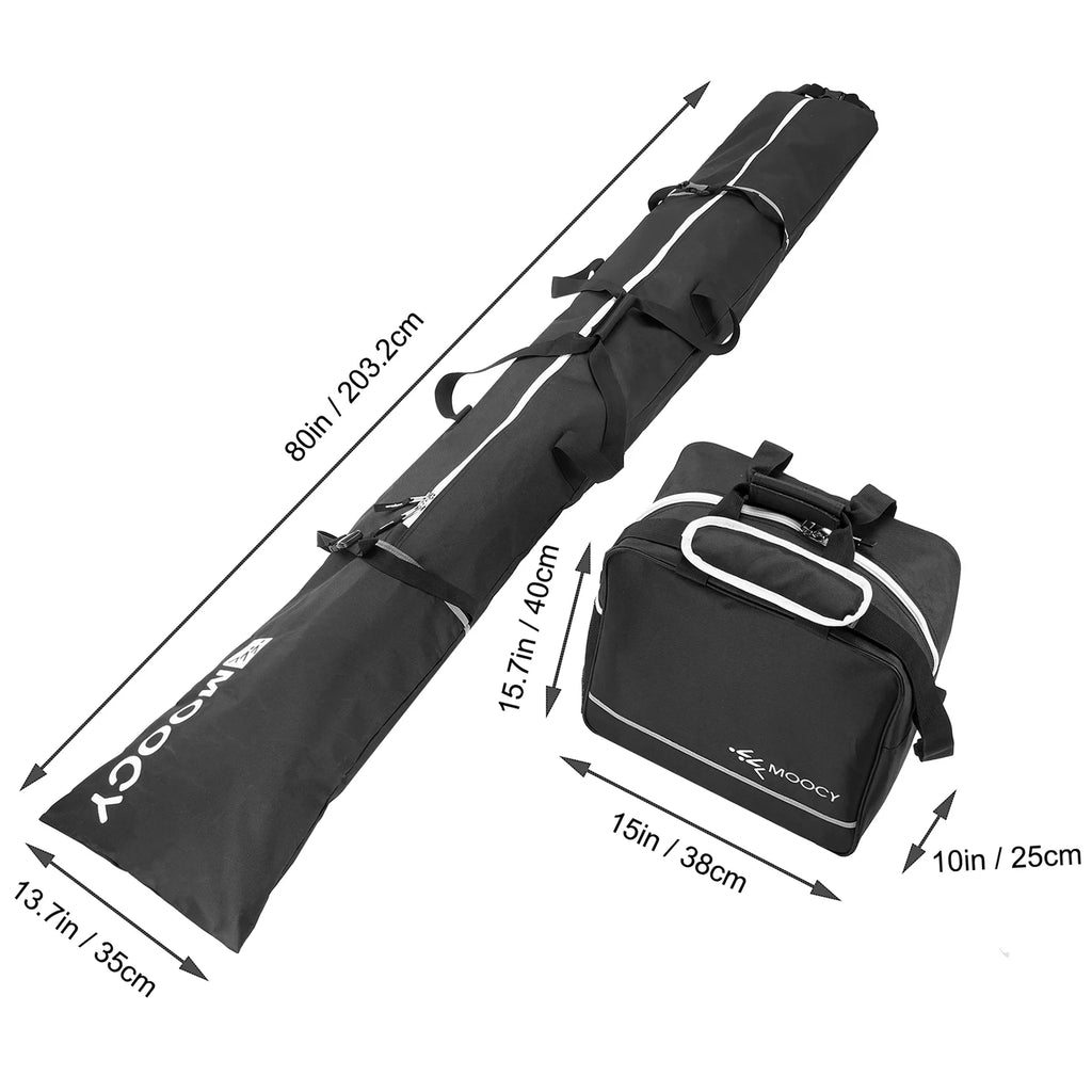 Padded Waterproof Ski Travel Bag with Boots Holder L49413